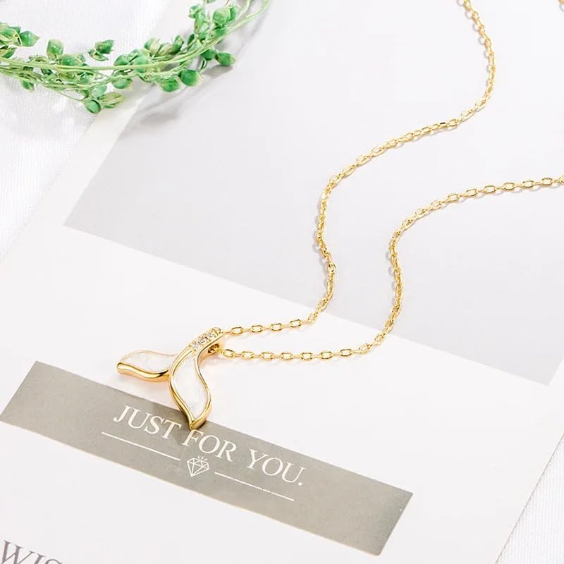 Miniatura 4 de Collar de sirena de plata de ley 925, oro amarillo de 14 quilates, collar de cola de sirena de cola de pez para mujeres y niñas, dije de aceite de