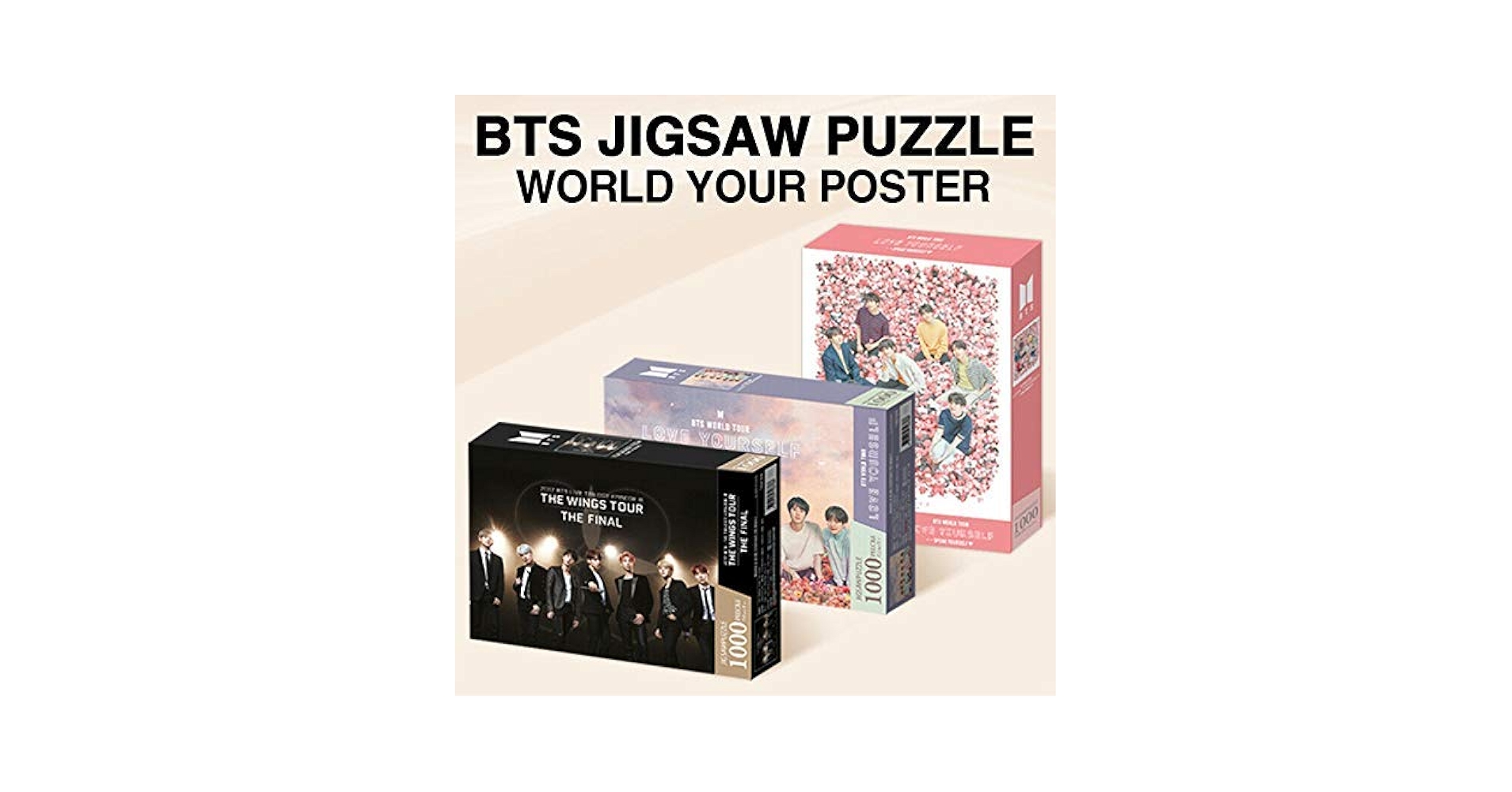 BTS JIGSAW PUZZLE WORLD TOUR POSTER [ THE WINGS TOUR / LOVE