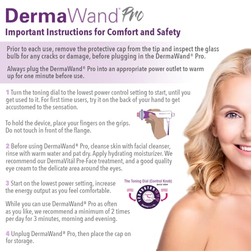 Dermawand Derma Wand Pro Anti-Aging System - Portable Handheld Skincare Therapy Machine - Extra Strength