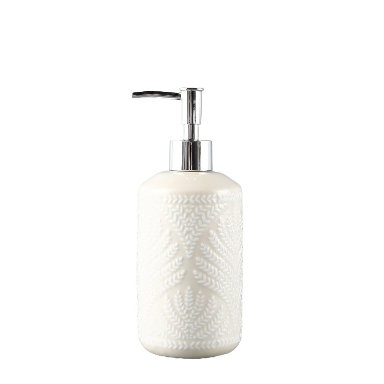 Soap Dispenser Light Luxury Ceramic Relief Lotion Press Bottle Shower Gel Shampoo Soap Dispenser 550ml