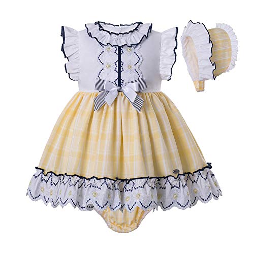 Pettigirl Baby Girls Easter Spring Elegant Yellow Plaid Ruffle Romper Clothing Set Newborn Infant Lovely Dresses Outfit #TOP20