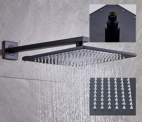 Robinet douche dissimulé noir mitigeur laiton 10 pouces - 3