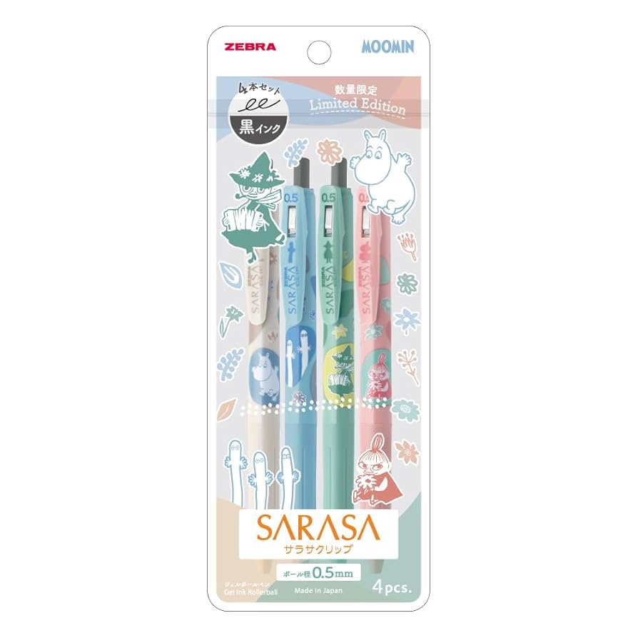 Zebra Gel Ballpoint Pen Sarasa Clip Moomin 0.5mm Black Ink
