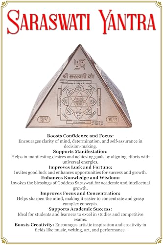 Image of Copper Vastu Pyramid Hollow Vastu Dosh Nivaran 4 side Yantra Vastu protection Yantram Pure Copper Pyramid, Vastu Dosh Nivaran Yantra, Sri Yantra, Saraswati Yantra, Raksha kavach Yantra, Size 7x7 cm
