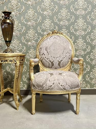 CasAmin Home & Living Gold Lounge Sofa Set, Retro Barock Rokoko Stil, Couch Set für Wohnzimmer Heimdekoration für Hotel Lounge – Bild 7