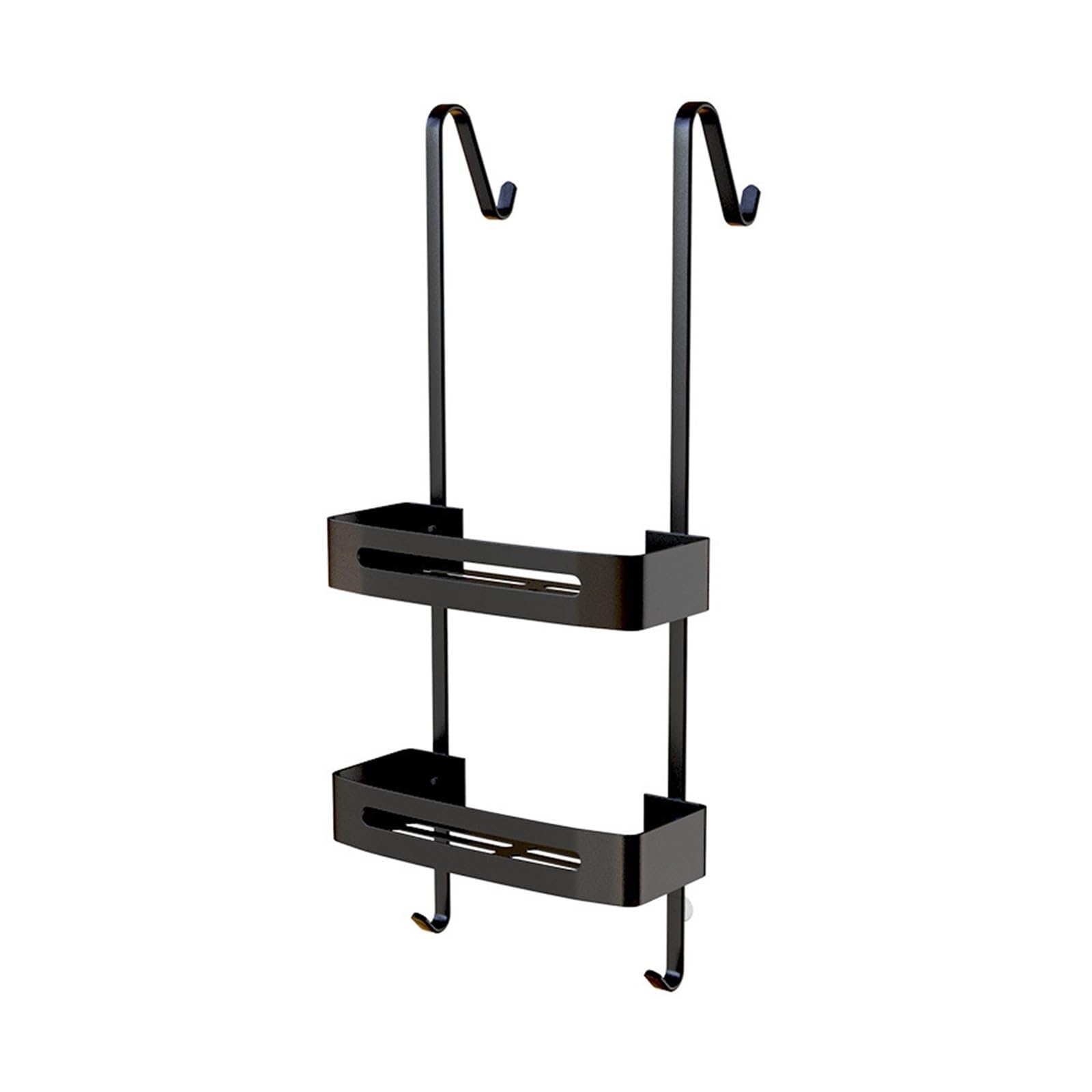 TIANYCOD Adjustable Over Door Shower Caddy Rustproof Hanging Bathroom Storage Rack with Hook