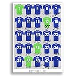 Mounted Gifts Trading Everton Team Squad 2025-2026 Signed Poster Print Framed Picture Photo Autograph Gift 25/26 Pickford Grealish Ndiaye Mcneil (A4 Squad Poster)