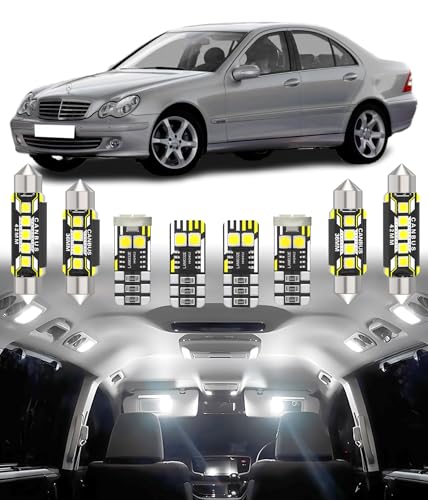 Luces LED interior Mercedes W203 para viajar de noche con claridad y confort en tu familiar
