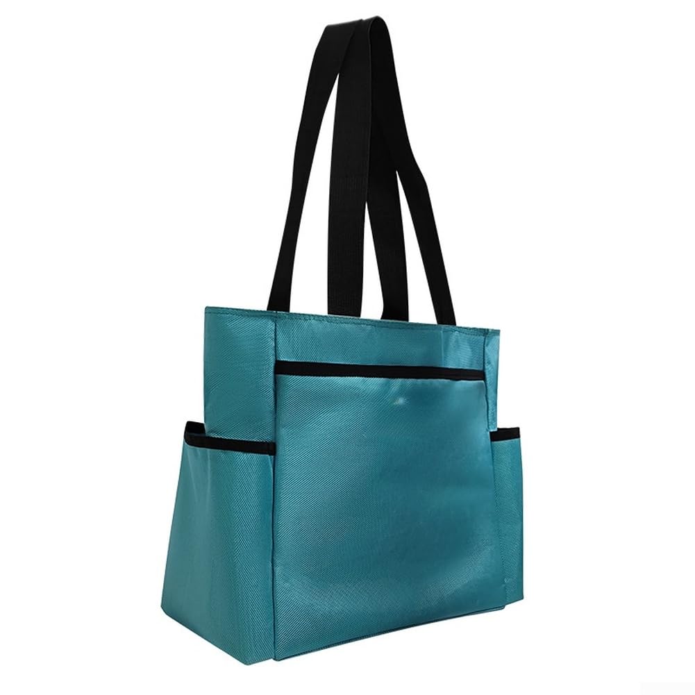 Borsa per attrezzi resistente, in tessuto Oxford 1680D, grande capacità, borsa a tracolla (nero)