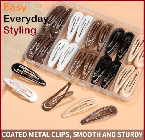Image of Small Kids Tic Tac Hair Clips- Hair Accessories Girls & Toddlers | Non-Slip, Lightweight & Durable Metal Hairpins | Stylish Baby Hair Clips (40 Pcs with Storage box)