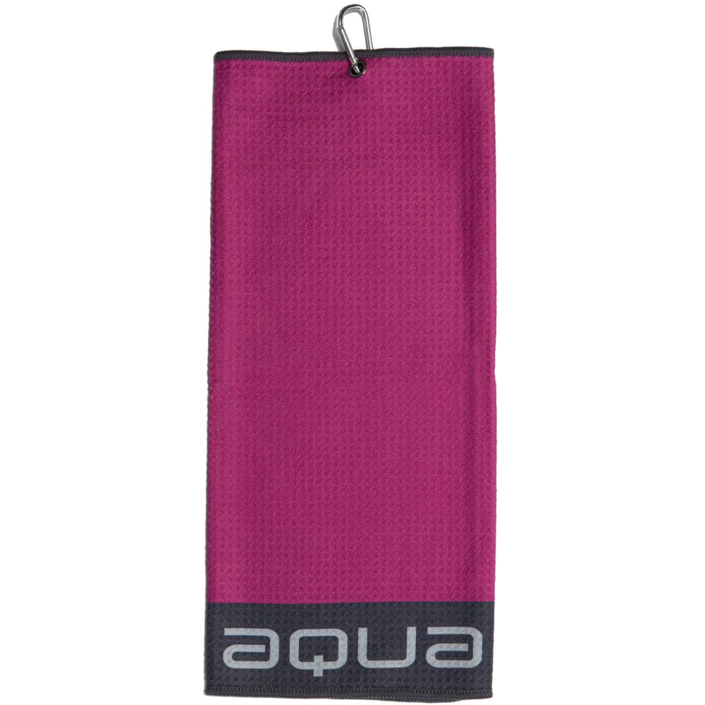 Big MaxAQUA TOUR TRI FOLD TOWEL - FUCHSIA / CHARCOAL