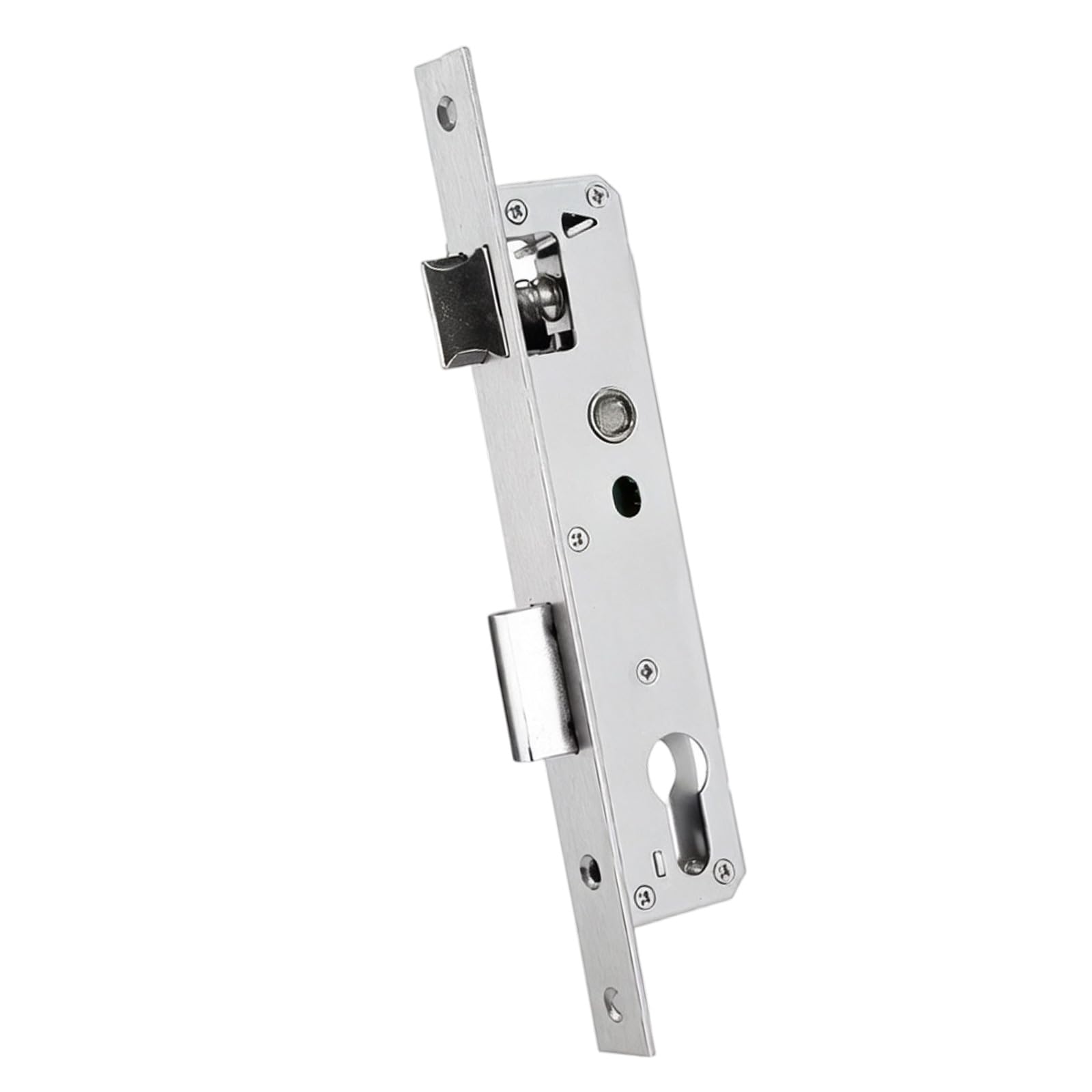 Single-Latch Door Latch Body 85 Type Mortise Hardware in Aluminum Alloy for Embedded Courtyard Door Replacement Embedded Mortise Body Narrow Stile Hardware Mechanism Courtyard Replacement Aluminum