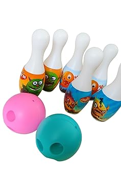 ROKKETCART Bowling Set for Kids, 6 Pins and 2 Balls, Indoor Game, Ages 3+