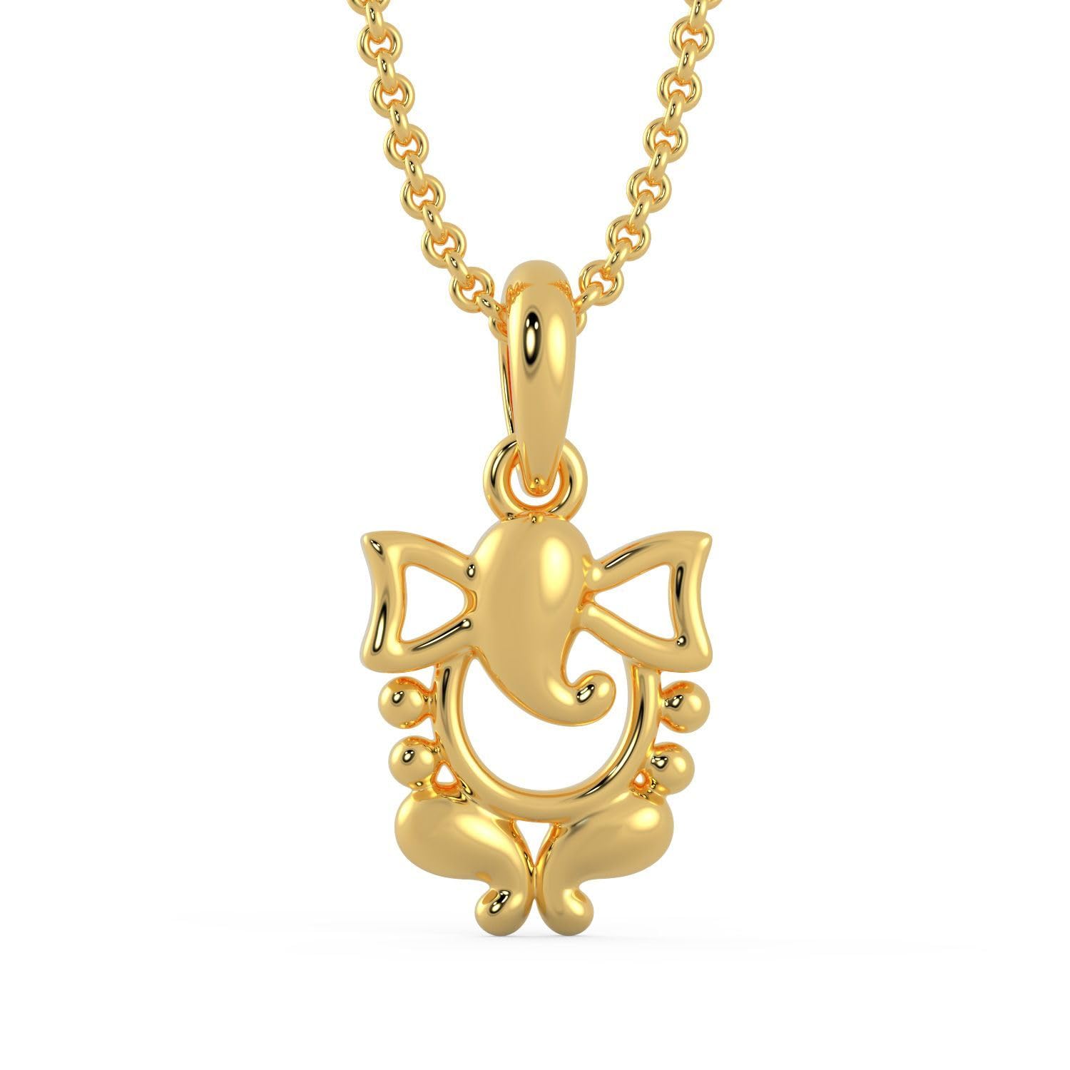 Malabar Gold And Diamondsyellow Gold Pendant For Kids 22k 22
