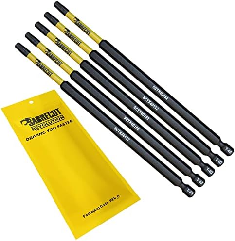 Puntas De Impacto 5 X SabreCut SCTX40152_5 152 Mm T40 TX40 Juego De Puntas De Destornillador De Impacto Magnético Torx Heavy Duty Compatible Con Dewalt Milwaukee Bosch Makita Y Más Destornilladores Bosch