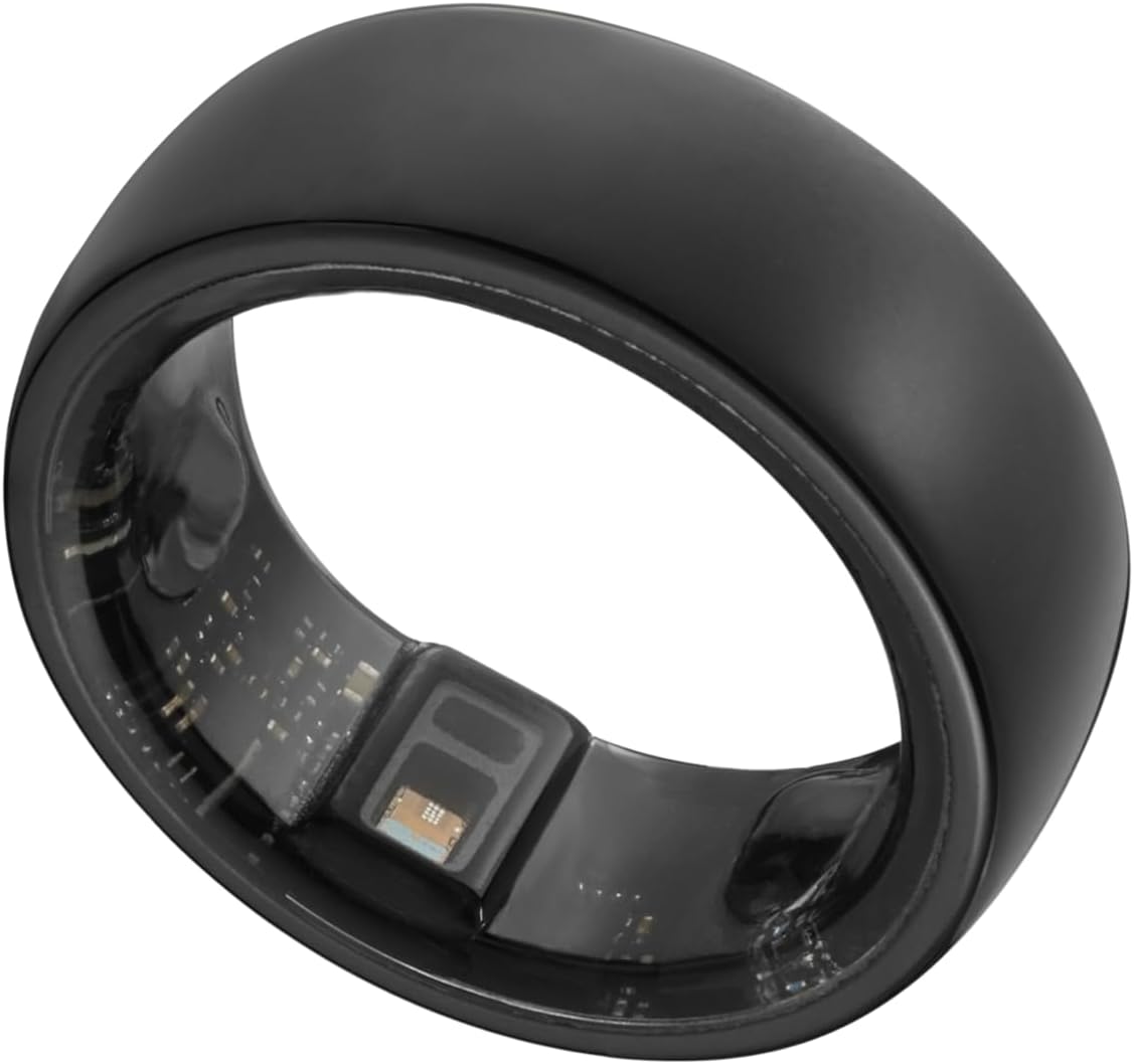 Ring, Powerful in Data: The Comfort-First Smart Ring. Get Precise 24/7 Heart Rate, SpO2, Sleep, Stress, Fitness & Activity Tracking, Temp, Mindfulness, IP68, No Subscription, Men & Women