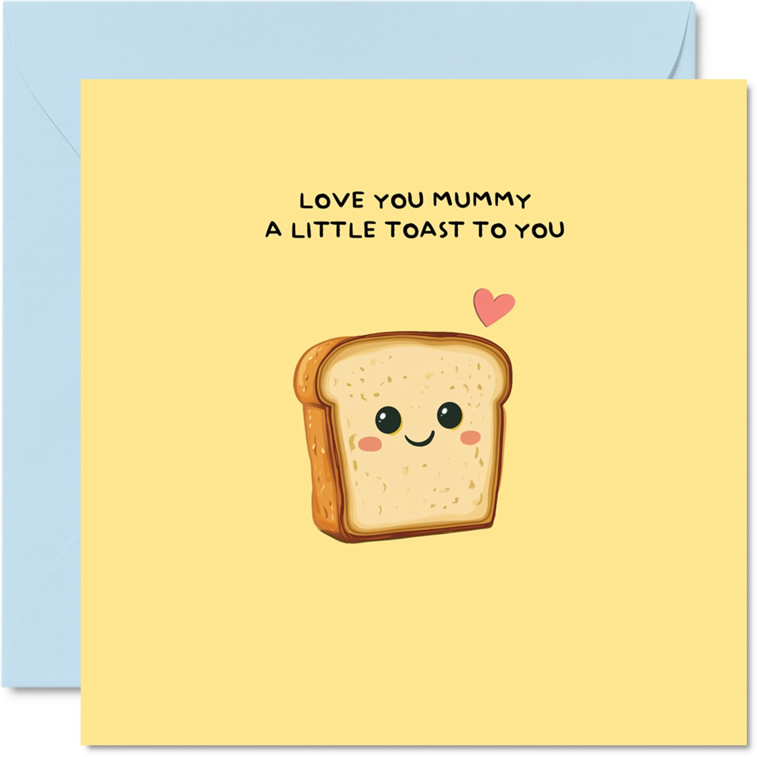 Mummy Birthday Card - Little Toast To You - Happy Mother's Day Card for Mummy Mum from Son Daughter, 145mm Funny Humour Pun Bday Greeting Cards