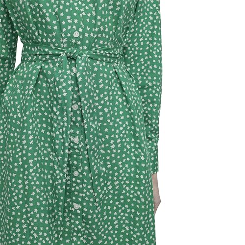Image of DKNY Women's Long Sleeve Collared Tie Fit & Flare Mini Dress