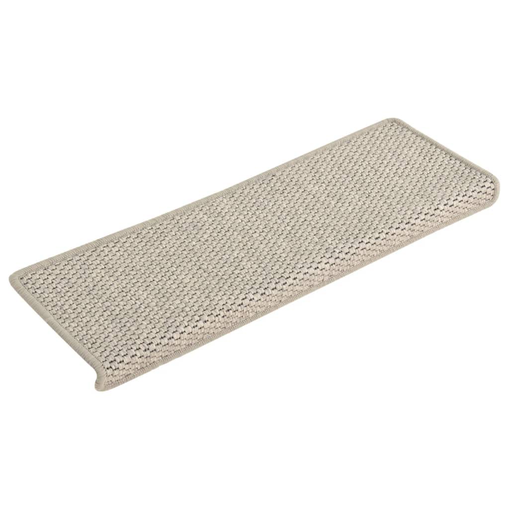 vidaXL Samoprzylepne nakładki na schody, 15 szt., 65x21x4 cm, srebrne