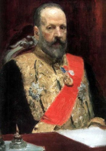 Portrait of Sergey Vitte Study by Ilia Efimovich Repin - 18" x 24" Premium Canvas Print