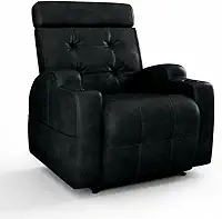 Poltrona Do Papai Reclinável Elétrica Com Usb e Porta Copos Cherokee (Corino Preto)