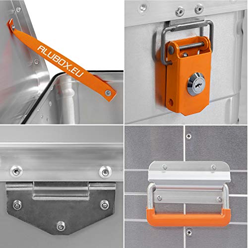 ALUBOX B29 - Aluminium Transportbox 29 Liter Alukiste mit Gummidichtung - Inhalt vor Staub und Spritzwasser geschützt, abschließbar