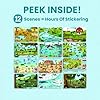 Cupkin Animal Sticker Book Activity for Kids with 500+ Habitat Stickers, Toddler Airplane Travel Essentials, 12 Scenes + 12 Coloring Book Pages, Animal Lover Gift, Childrens Crafts for Ages 2–8 #4