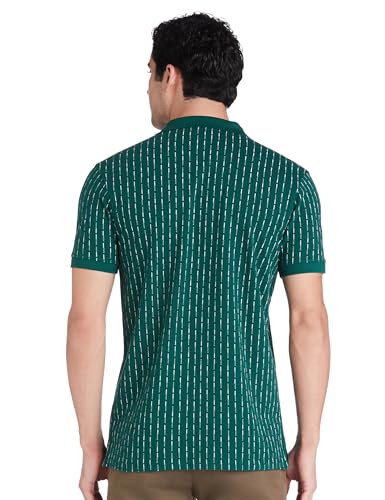 Image of Allen Solly Men's Polo T-Shirt | All-Over Print | Regular Fit | Cotton Comfort Feel | Smart Casual Wear