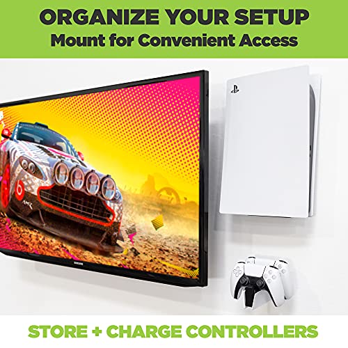 Hideit Mounts Wall Mount For Ps5 Dualsense Charging Station - American Company - Steel Mount For Ps5 Dualsense Charging Station, Works With Playstation 5 Dualsense Controllers - Patent Pending #TOP2
