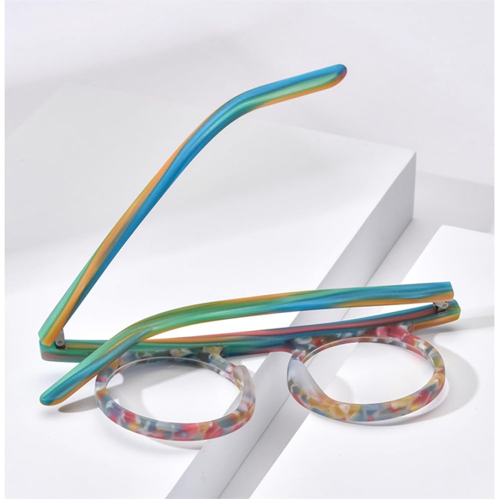MUTYNE Occhiali da vista in acetato opaco Montatura da uomo Occhiali da vista rotondi moda Occhiali da vista da donna