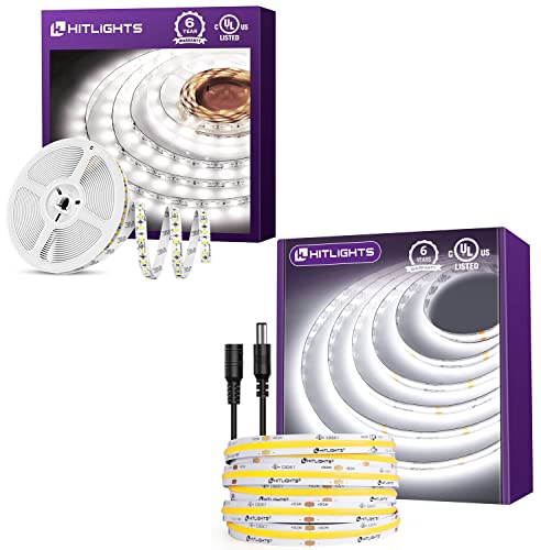 Cinta LED HitLights 5000K 12V 600 LEDs y 24V 2560 LEDs 16.4FT miniatura 1