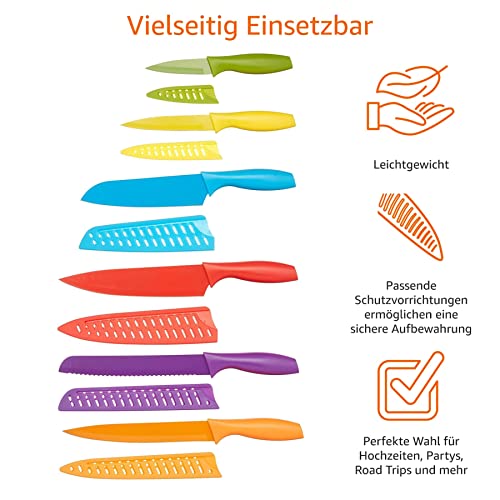 Foto von Amazon Basics Messer-Set, bunt, 12-teilig