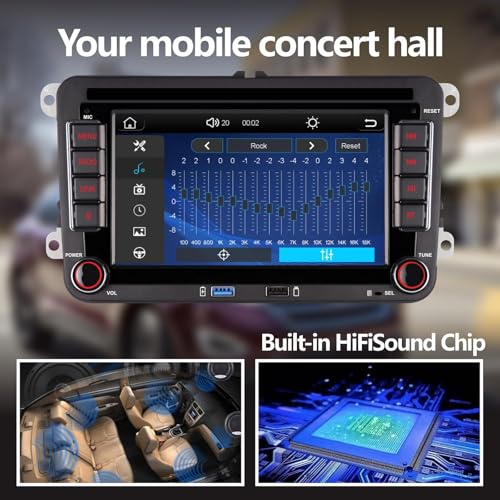 Radio doble din con pantalla para autos VW miniatura 3
