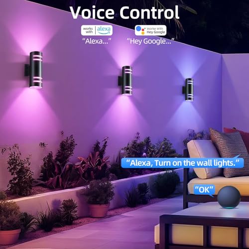 SHIMR Smart Porch Lights RGBCW Outdoor Wall Sconce - Image 3