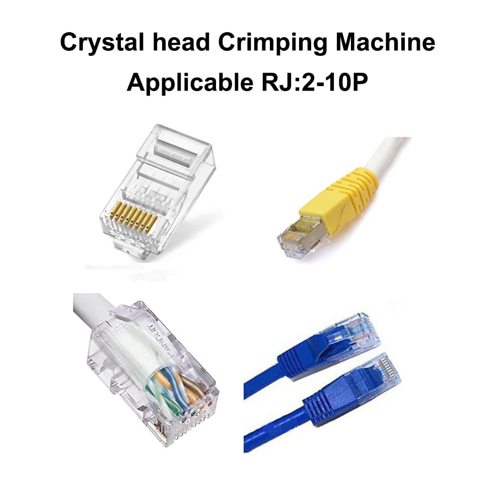 Herramienta de crimpado automático, crimpadora de conector Rj45, red Ethernet Lan, alicates de crimpado de enchufe de cable, crimpadora de conector de cabeza de cristal de gato de cable de red