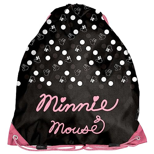 PASO Skolväska Skor Svart och rosa Minnie Mouse, svart, skolväska, Svart, 38 x 34 cm, Designer