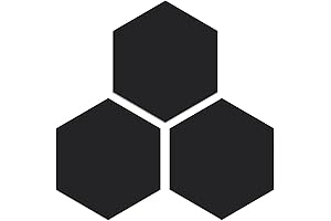 MORCART Self-Adhesive Black Hexagon Floor Stickers