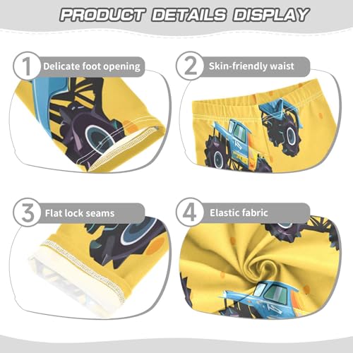 Bolaz Toddler Girls Leggings Printed Yoga Pants Leggings Cartoon Monster Truck for Kids3