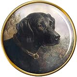 Sich UK Kunden Giftshop UK Hector ein Schwarzer Labrador von Carl Reichert Anstecker