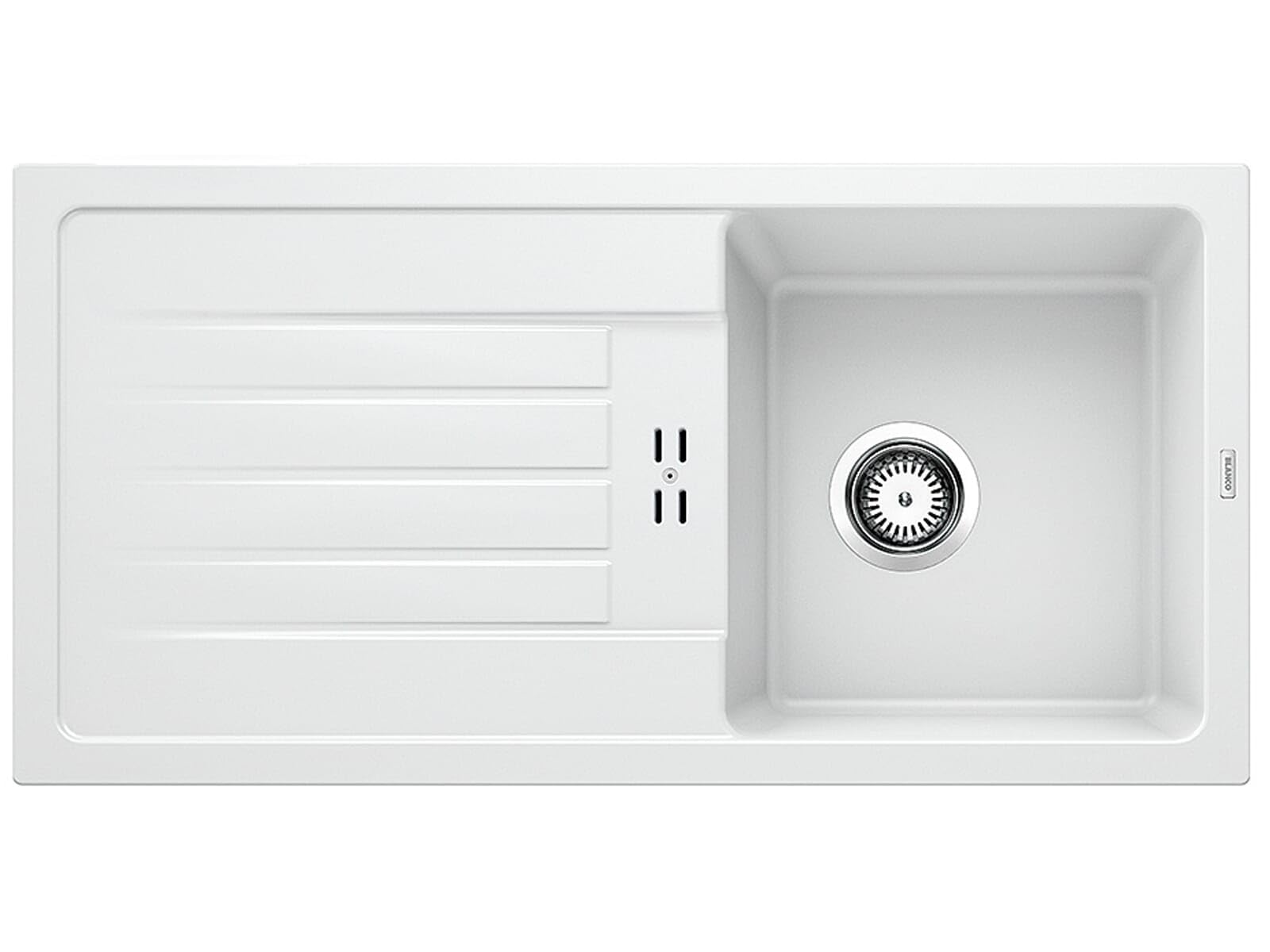 BLANCO FAVUM 45 S – Modern Inset Granite Sink – SILGRANIT Starter Model for 45 cm Wide Base Units – White – 524229