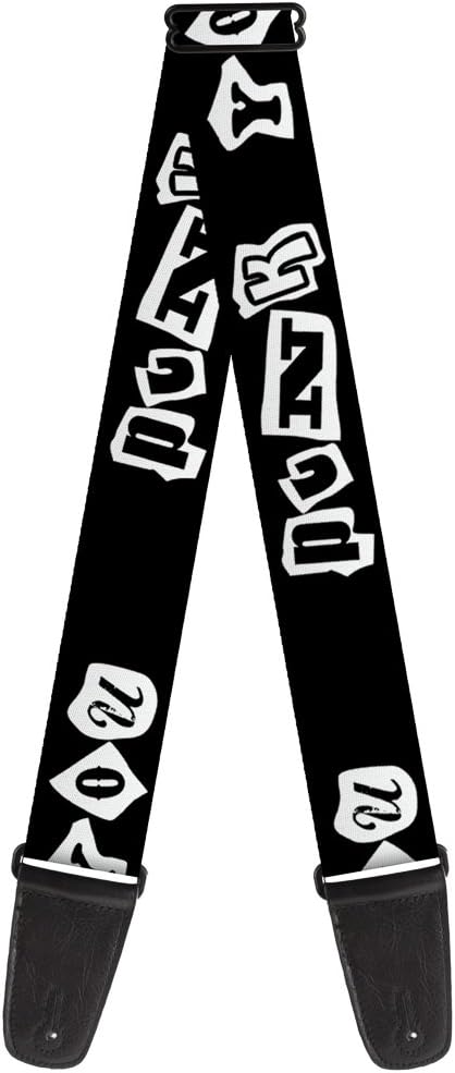 Buckle-Down Guitar Strap Punk You Black White 2 Inches Wide