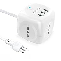Maxcio Multipresa Cubo, Cube Ciabatta Multipresa con 3 Prese USB