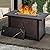 GarveeLife 44 Inch Propane Fire Pit, CSA-Listed Outdoor Gas Fire Pit Rectangular Tabletop with Lid, 50,000 BTU Steel FireTable with Rain Cover Glass Wind for Outside Patio Yard Balcony, Brown
