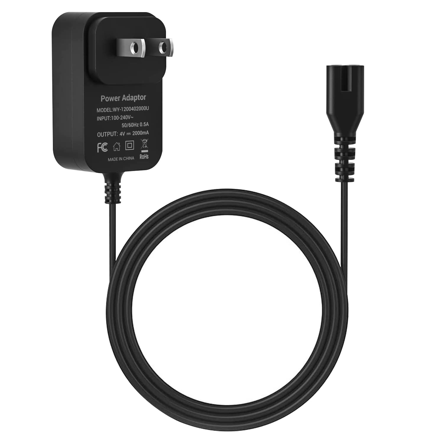 4V 2A for WAHL Electric Trimmer Charger Replacement Power Cord for 8148 8164 8591 8504 8509 2245 1919 100Years Hair Clipper Compatible with 5-Star Magic Clip Cordless Shavers