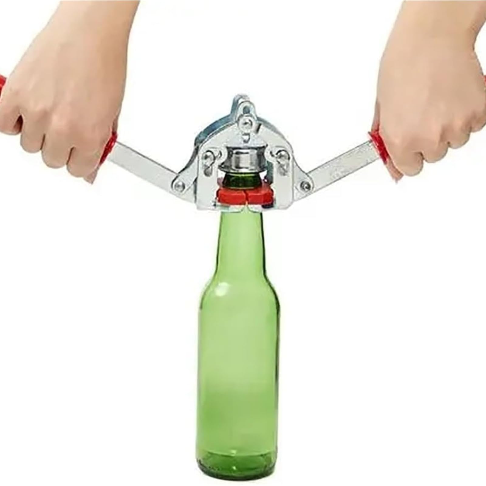 Taponadora manual de botellas de cerveza, herramienta selladora de corona de doble palanca para elaboración casera, uso en cocina, máquina tapadora de cerveza casera eficiente y fácil de operar