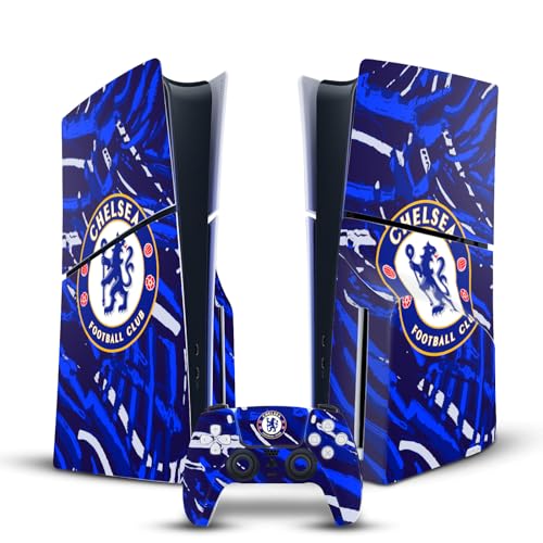 Protection vinyle Chelsea FC anti-rayure pour PS5 Slim et DualSense