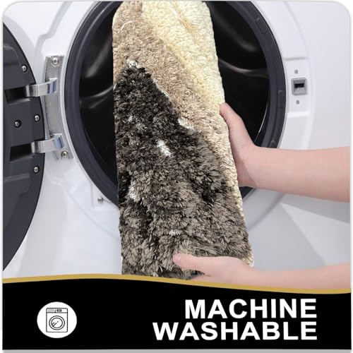 Image of Venice Soft Microfibre Solid Mat for Office /Floor /Home /Bathroom /Bedroom /Kitchen (40x60 cm) 2000 GSM Super Absorbent Anti-Skid Bath Mats (Pack of 1) Coffee