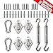 Produktbild Sun Shade Sail Hardware Kit Edelstahl Schwer Pflicht Befestigung für Dreieck Rechteck und quadratisch perfekt für Deck Garten Rasen Terrasse