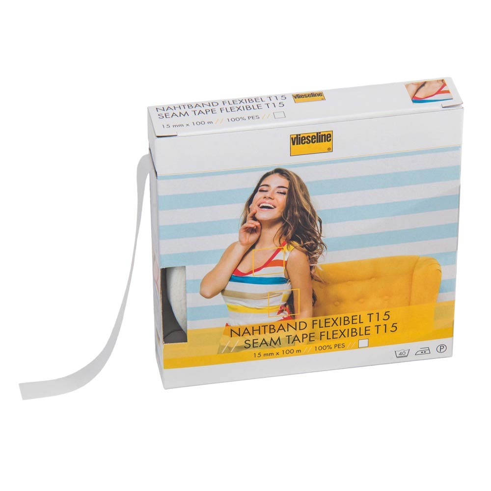 Vlieseline Flexible Seam Tape 15mm Wide White - 5m Length