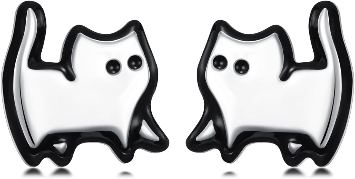 Animal Earrings Sterling Silver Cat/Elephant/Squirrel Gifts for Women Girls Cat Mom Gifts Christmas Gifts Small Animal Cat Jewelry Valentine's Day Gift